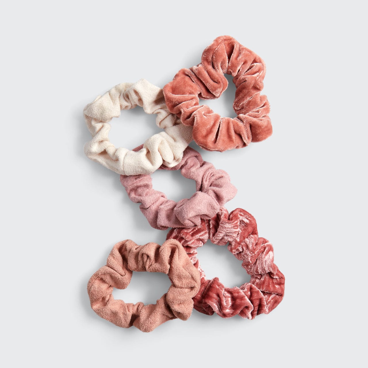 FREE Blush & Mauve Velvet Scrunchies 5pc Set