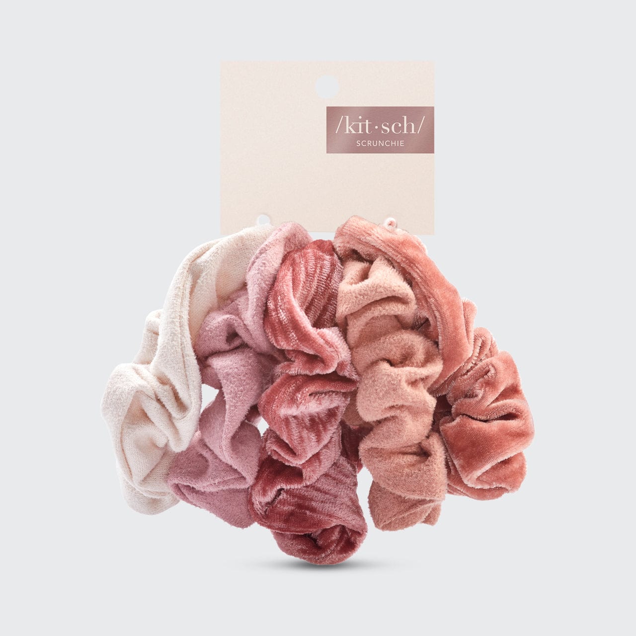 FREE Blush & Mauve Velvet Scrunchies 5pc Set