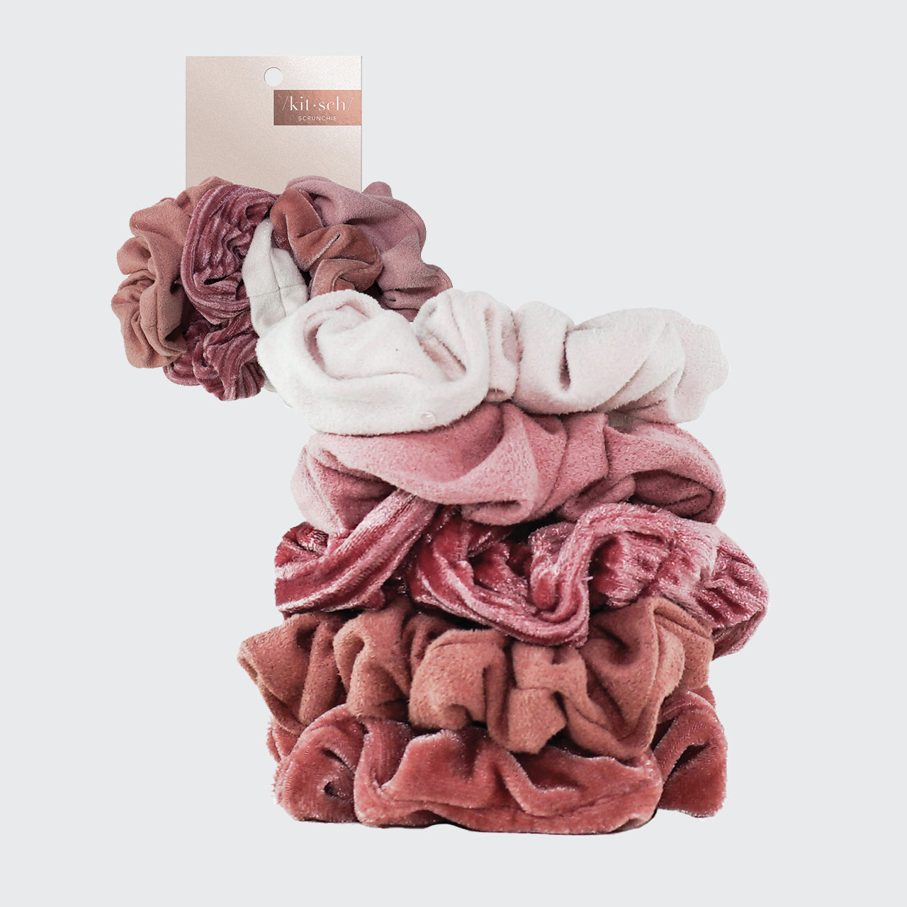 FREE Blush & Mauve Velvet Scrunchies 5pc Set