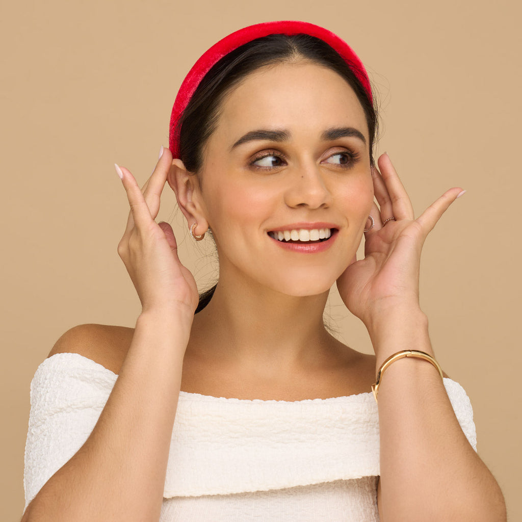 Red, Pink & Green Velvet Headbands