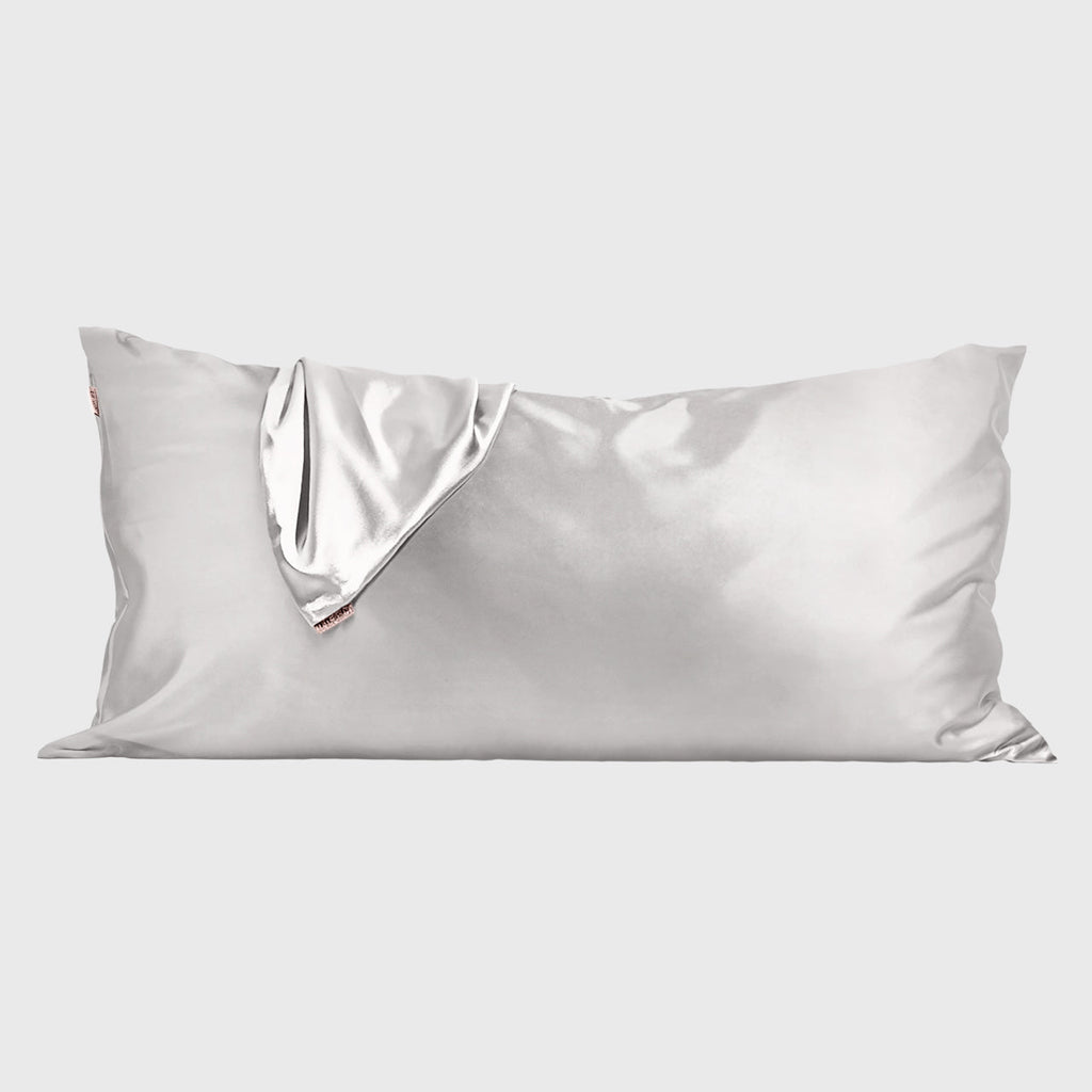 Satin Pillowcase in Silver 4 Pack Bundle - King