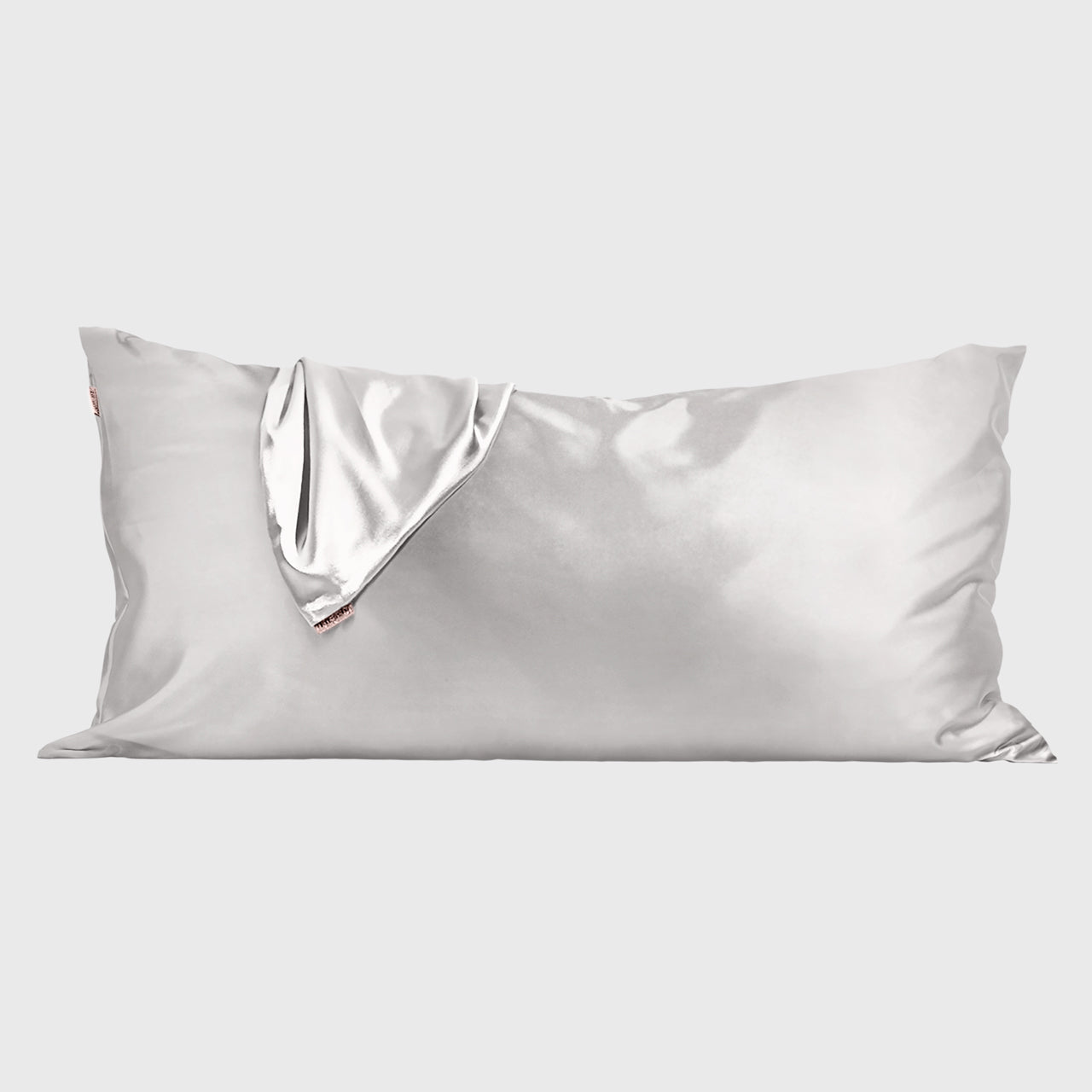 Satin Pillowcase in Silver 2 Pack Bundle - King