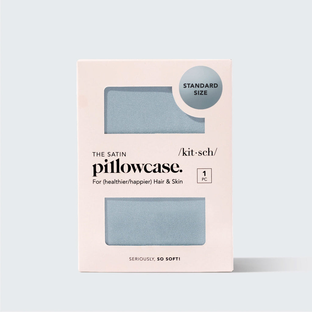 Satin Pillowcase in Haze Blue 2 Pack