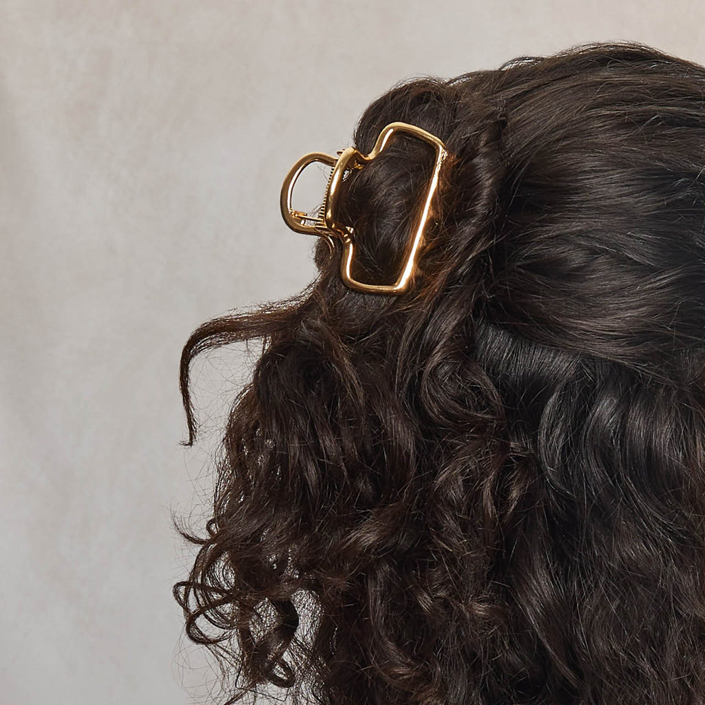 Gold Metal Cloud Claw Clip